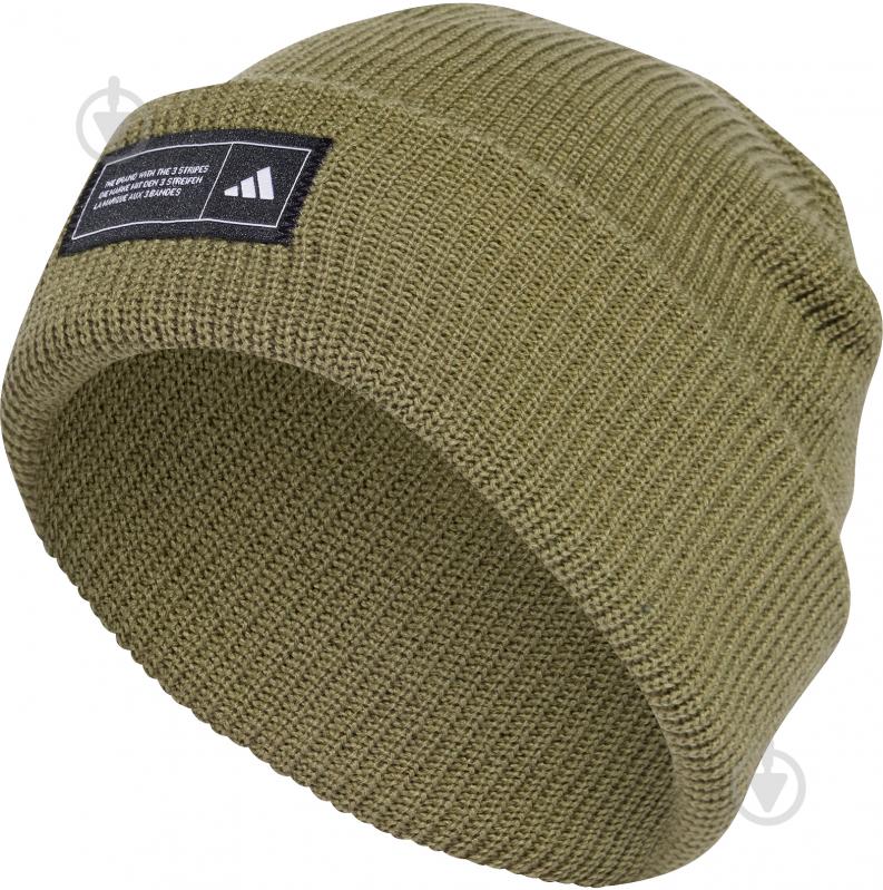 Шапка Adidas ESS BEANIE CUFF IY5257 р.2XL хаки - фото 1