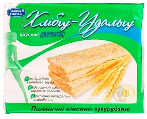 Хлібці Хлібці Удальці пшенично-вівсяно-кукурудзяні 100 г - фото 1