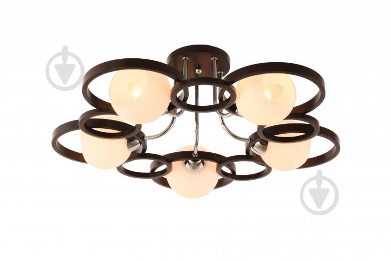 Люстра потолочная Victoria Lighting Damask/PL5 5x40 Вт E27 венге - фото 1