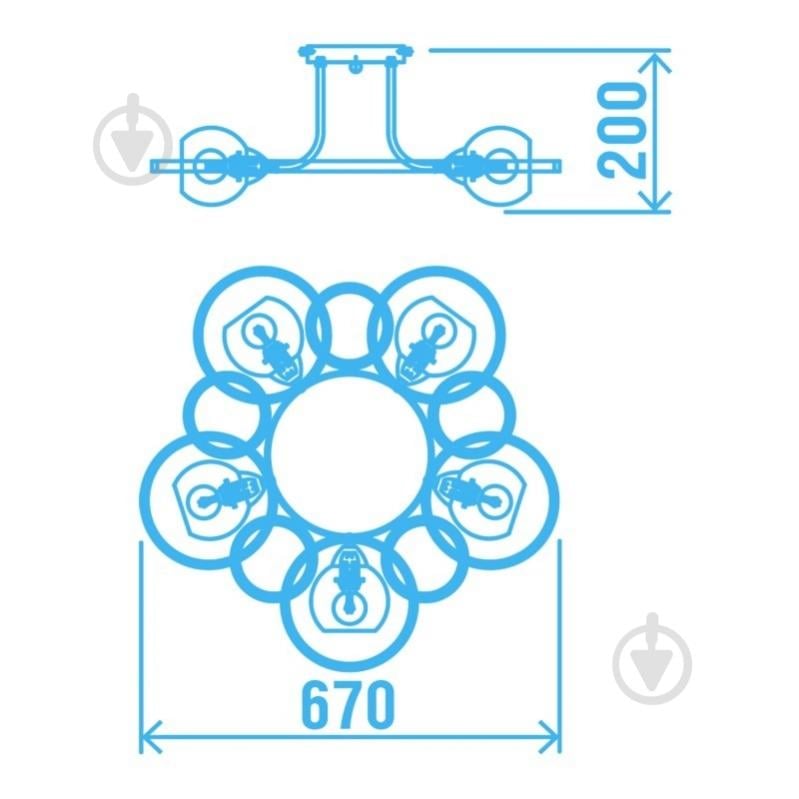 Люстра потолочная Victoria Lighting Damask/PL5 5x40 Вт E27 венге - фото 2