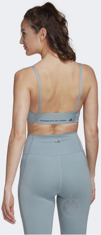 Бра Adidas Yoga Studio Light-Support Bra Light Blue HF2269 р.M-A/C серый - фото 2