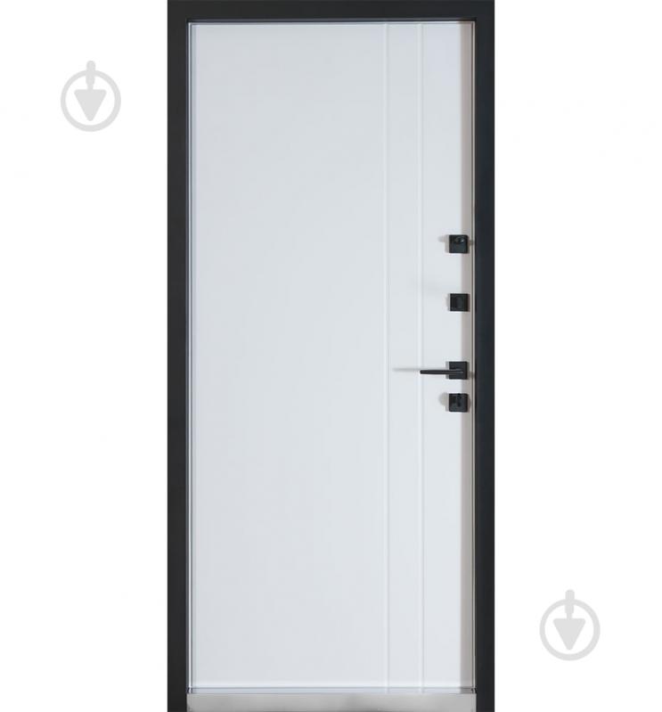 Двері вхідні Булат Котедж 710 білий атласний 2050x950 мм ліві - фото 3