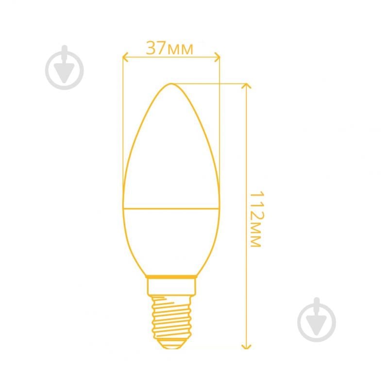 Лампа світлодіодна LightMaster LB-620 2 шт./уп. 8 Вт C37 матова E14 220 В 2700 К - фото 4