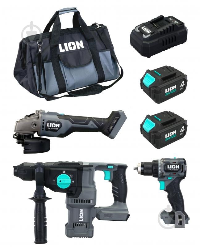 Набір акумуляторного інструменту LION Set-2 - фото 1 Набір акумуляторного інструменту LION Set-2 - фото 1