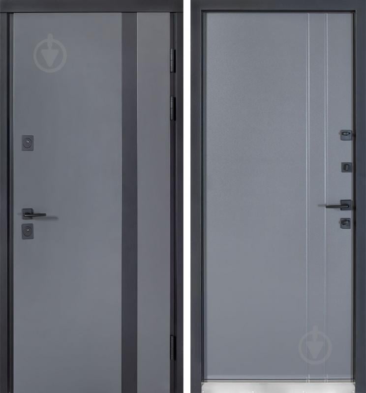 Двері вхідні Булат Котедж 710 титан 2050x850 мм праві - фото 1
