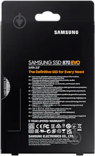 SSD-накопитель Samsung 870 EVO 4000GB 2,5" SATA III MLC (MZ-77E4T0BW) - фото 9