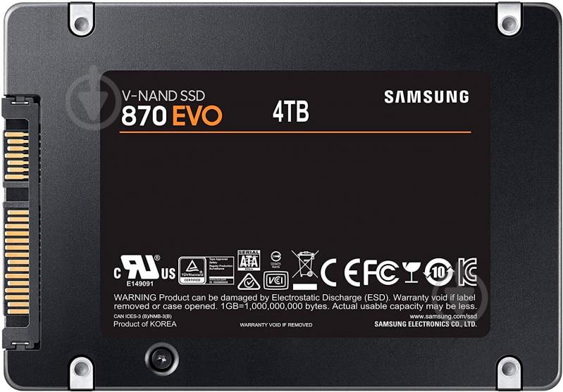 SSD-накопитель Samsung 870 EVO 4000GB 2,5" SATA III MLC (MZ-77E4T0BW) - фото 3