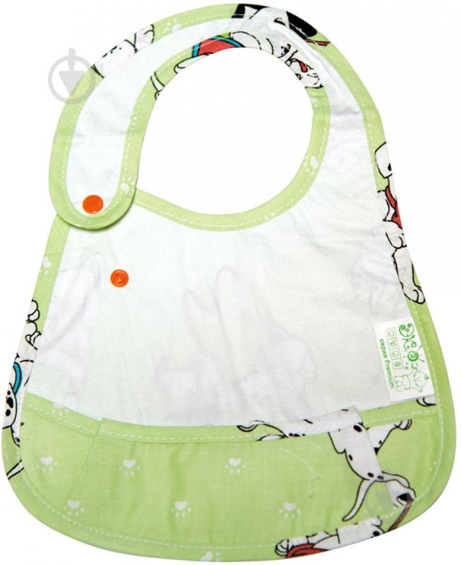 Слюнявчик Эко Пупс Premium белый - фото 1