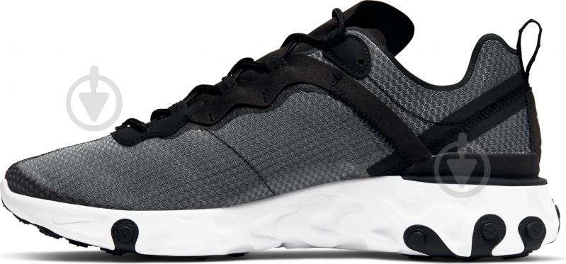 Кросівки чоловічі демісезонні Nike REACT ELEMENT 55 SE CI3831-002 р.42,5 чорні із білим - фото 6 Кросівки чоловічі демісезонні Nike REACT ELEMENT 55 SE CI3831-002 р.42,5 чорні із білим - фото 6