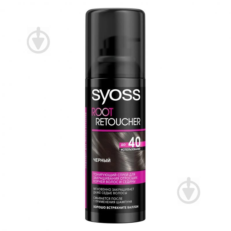 Спрей тонуючий Syoss Root Retoucher чорний 120 мл - фото 1