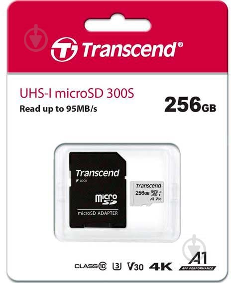 Карта памяти Transcend microSDXC 256 ГБ UHS-I Class 3 (U3) (TS256GUSD340S) 340S A2 - фото 2