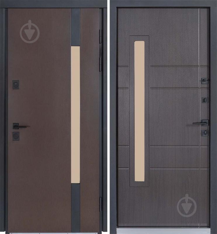 Двері вхідні Булат Термо Хаус 705 венге темний / венге темний 2050x950 мм ліві - фото 1 Двері вхідні Булат Термо Хаус 705 венге темний / венге темний 2050x950 мм ліві - фото 1