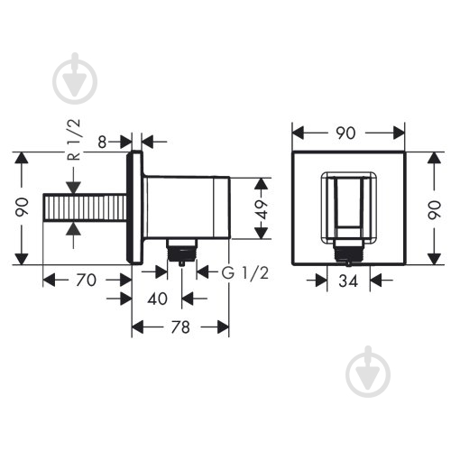 Тримач для душу Hansgrohe FIXFIT Porter Square - фото 2