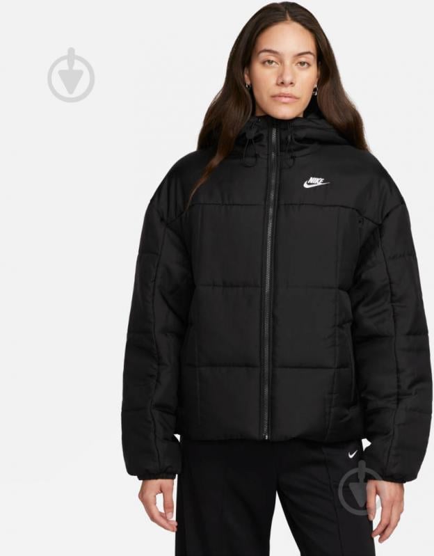 Куртка женская демисезонная Nike W NSW ESSTL THRMR CLSC PUFFER FB7672-010 р.2XL черная - фото 1