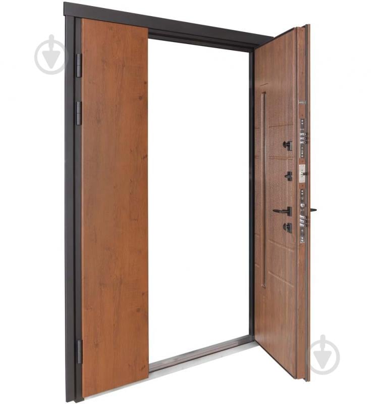 Двері вхідні Булат Термо Хаус 705 горіх 2050x1200 мм праві - фото 3