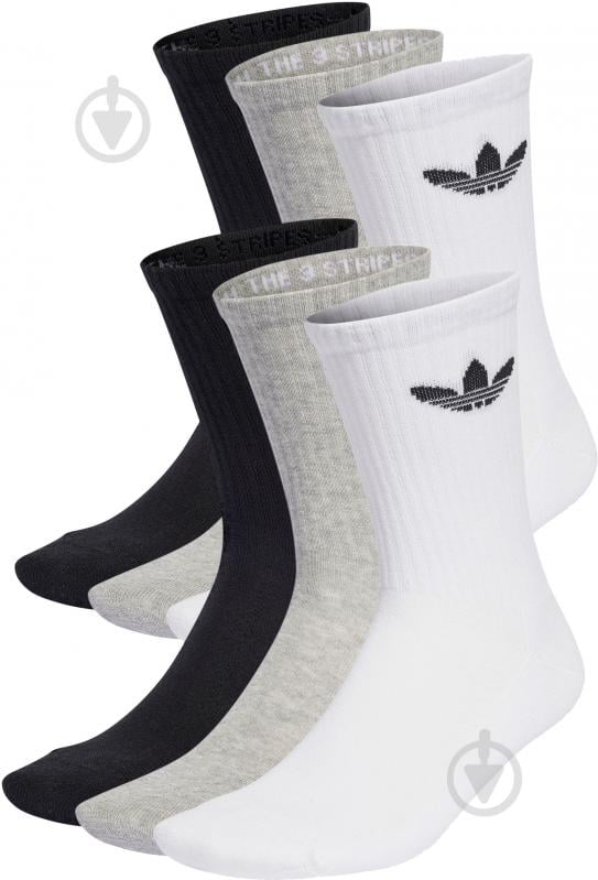 Шкарпетки Adidas TRE CRW SCK 6PP IJ5620 р.L різнокольоровий - фото 1