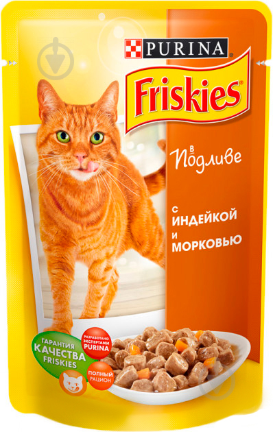 Корм Friskies з індичкою та морквою у підливці 100 г - фото 1