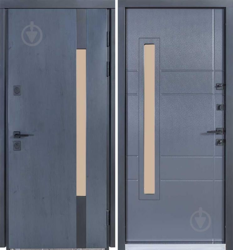 Дверь входная Булат Термо Хаус 705 темный антрацит / антрацит 2050x950 мм левая - фото 1