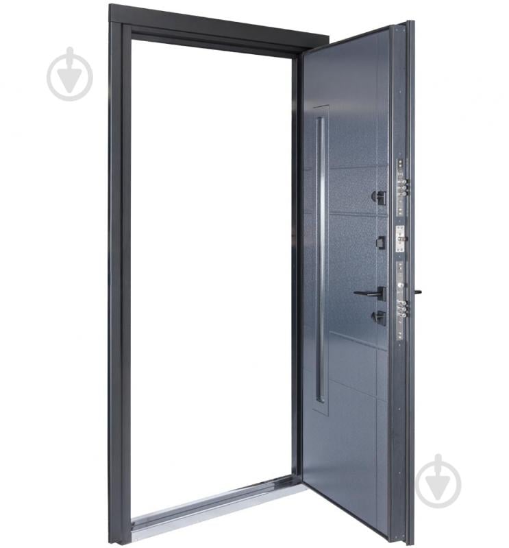 Дверь входная Булат Термо Хаус 705 темный антрацит / антрацит 2050x950 мм левая - фото 4