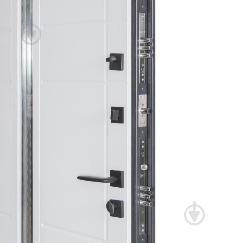 Двері вхідні Булат Термо Хаус 705 темний антрацит / білий атласний 2050x1200 мм ліві - фото 5