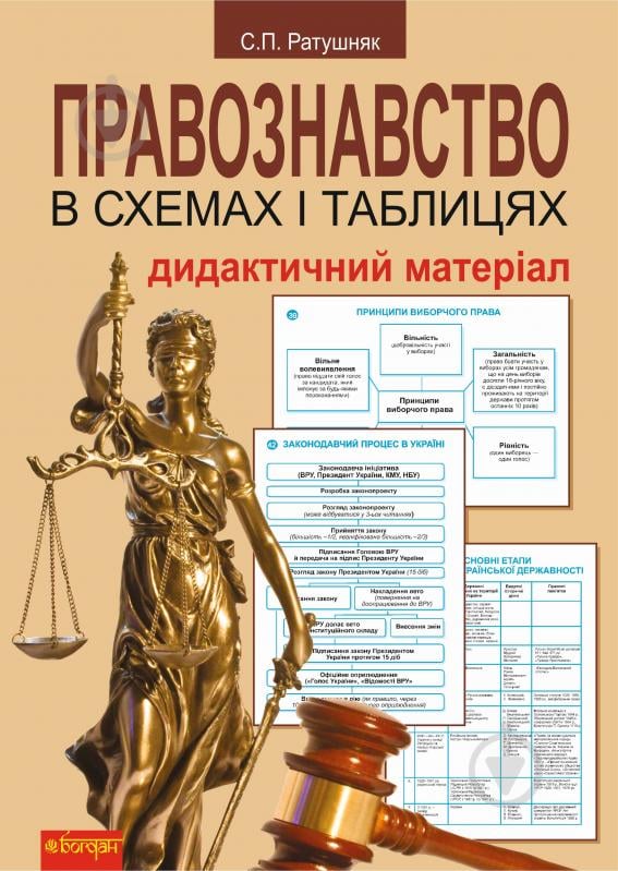 Книга Святослав Петрович Ратушняк «Правознавство в схемах і таблицях. Дидактичний матеріал» 978-966-10-2792-2 - фото 1