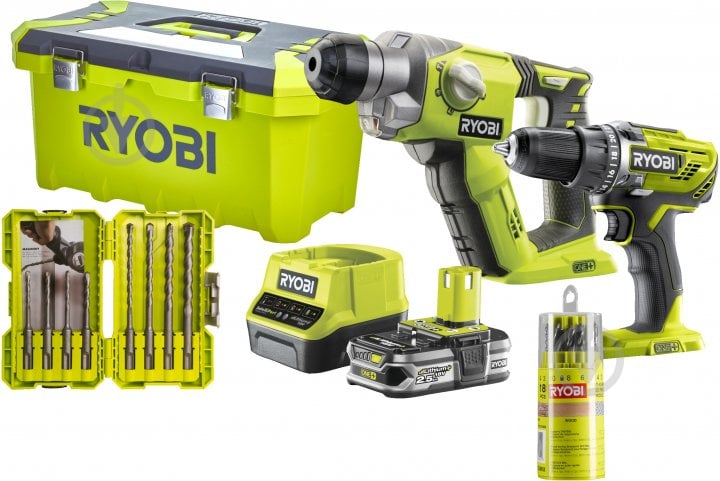 Набір інструментів RYOBI R18DDSDS-125T - фото 1