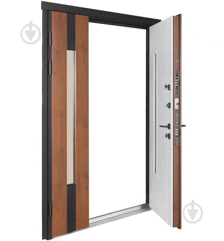 Дверь входная Булат Термо Хаус 706 дуб бронзовый / молочный клен 2050x1200 мм правая - фото 3 Дверь входная Булат Термо Хаус 706 дуб бронзовый / молочный клен 2050x1200 мм правая - фото 3