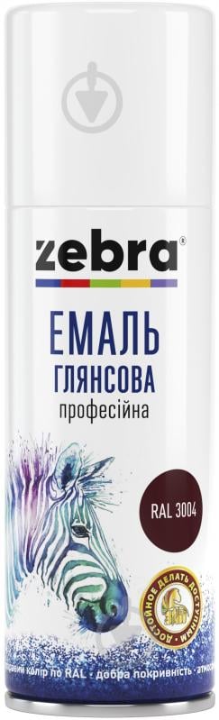 Эмаль аэрозольная ZEBRA профессиональная Акварель RAL 9005 черный глянец 400 мл - фото 1