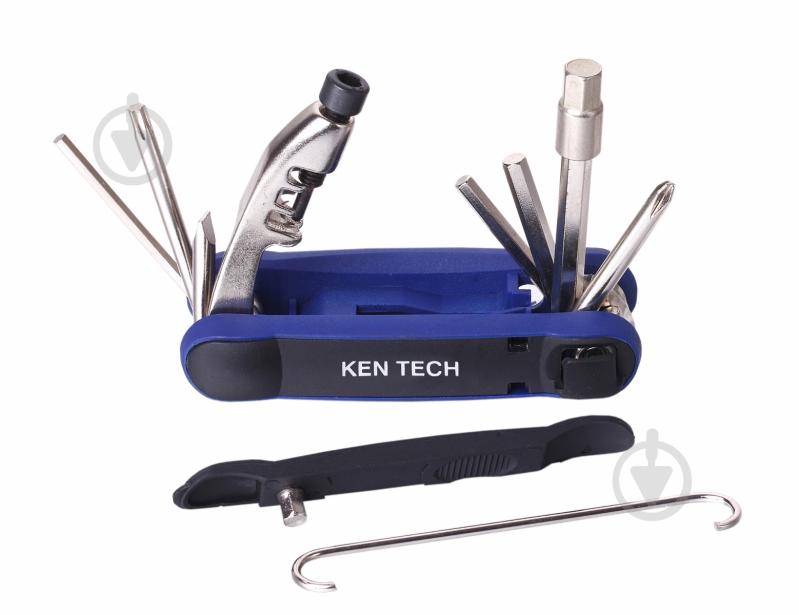 Мультитул KEN TECH 15 функцій KL-9804C FBT-007 чорнийсиній - фото 1