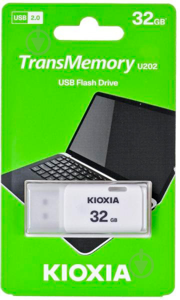 Флеш-память USB KIOXIA TransMemory U202 32 ГБ USB 2.0 white (LU202W032GG4) - фото 4