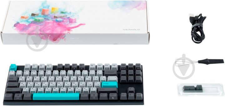 Клавіатура Varmilo VA87M (VA87MN2W/LLPN2RB) Moonlight Cherry MX Brown grey - фото 12