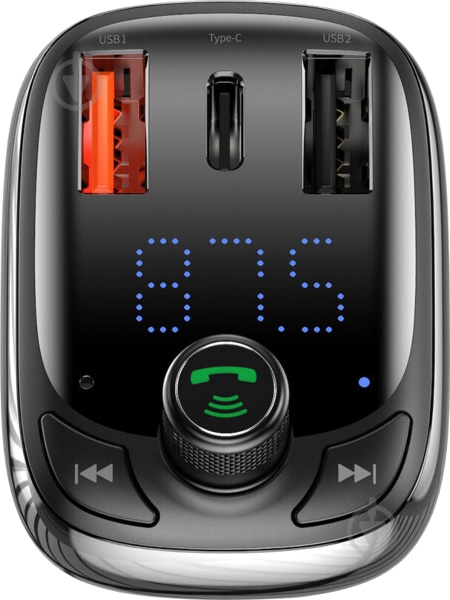 Зарядное устройство BASEUS T typed Bluetooth MP3 Black (CCTM-01) - фото 4