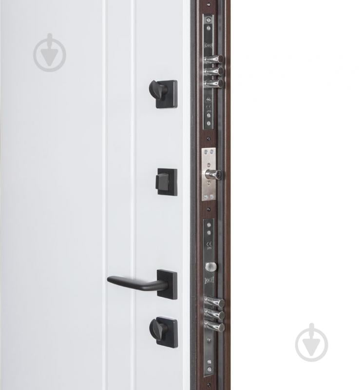 Двері вхідні Булат Термо Хаус 710 венге темний / білий атласний 2050x1200 мм праві - фото 5