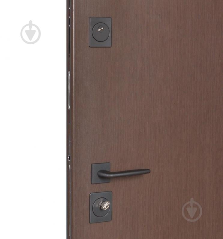 Двері вхідні Булат Термо Хаус 710 венге темний / білий атласний 2050x1200 мм праві - фото 4