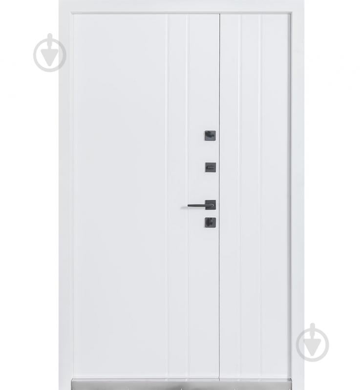 Двері вхідні Булат Термо Хаус 710 венге темний / білий атласний 2050x1200 мм праві - фото 2