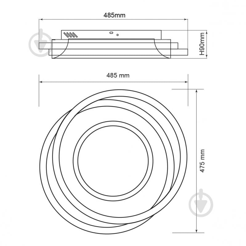 Світильник стельовий LED CONCEPT LED RINNEЕN R RC 110 Вт білий із чорним 2800-6000 К - фото 6