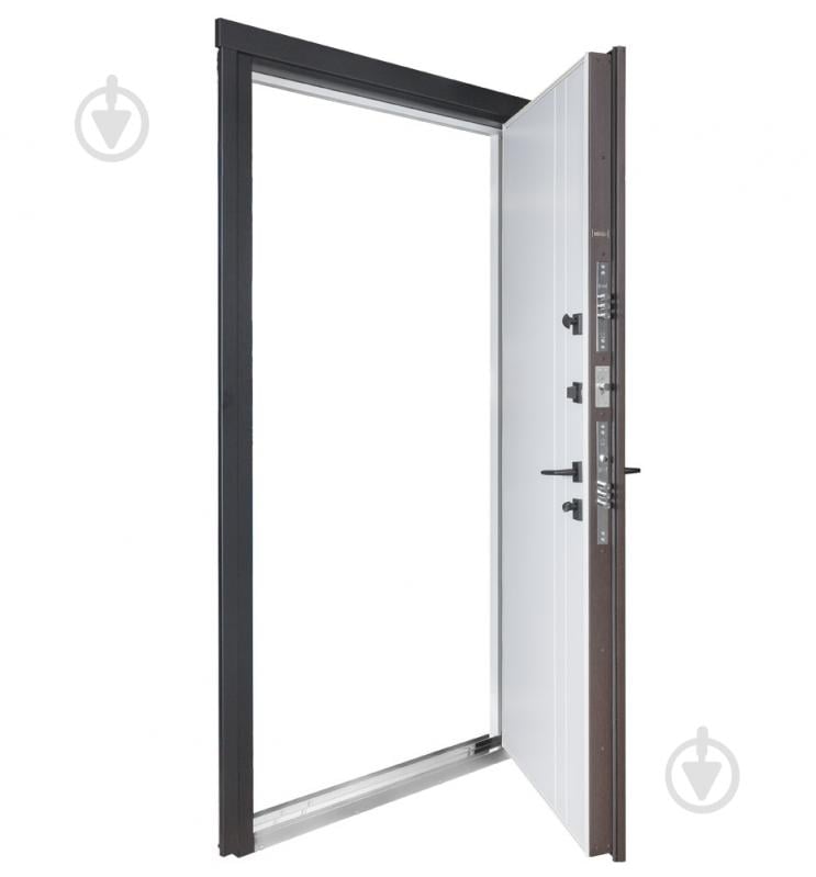 Дверь входная Булат Термо Хаус 710 венге темный / белый атласный 2050x950 мм правая - фото 4