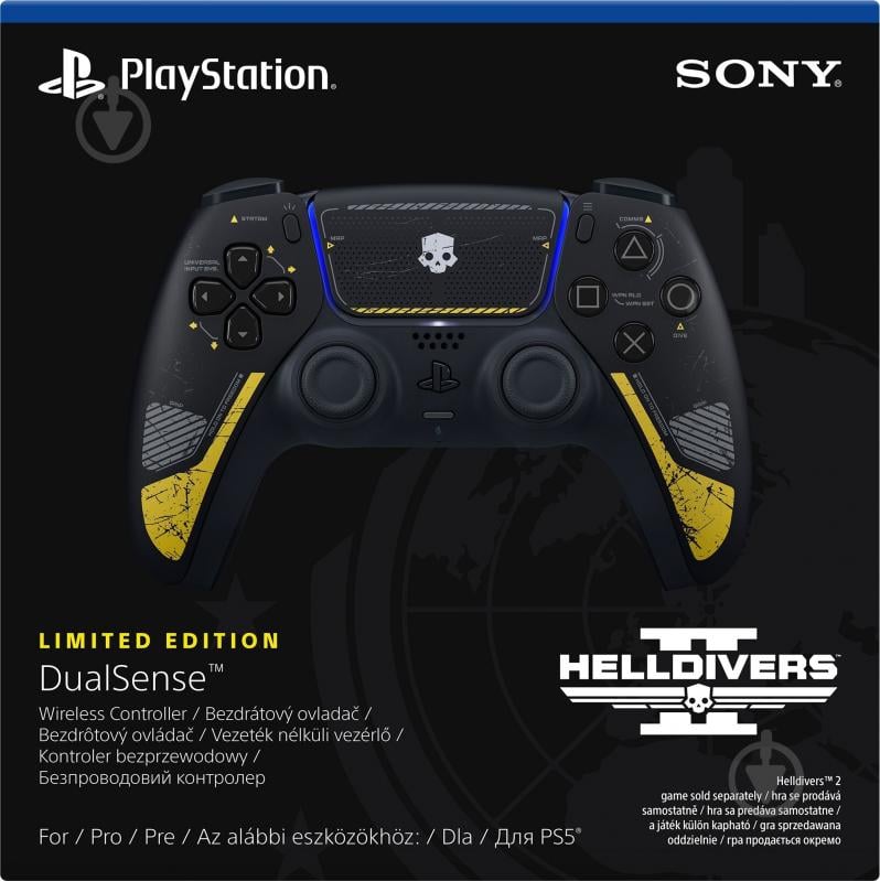 Геймпад бездротовий Sony DualSense для PS5 Helldivers 2 Limited Edition (1000047305) black - фото 3