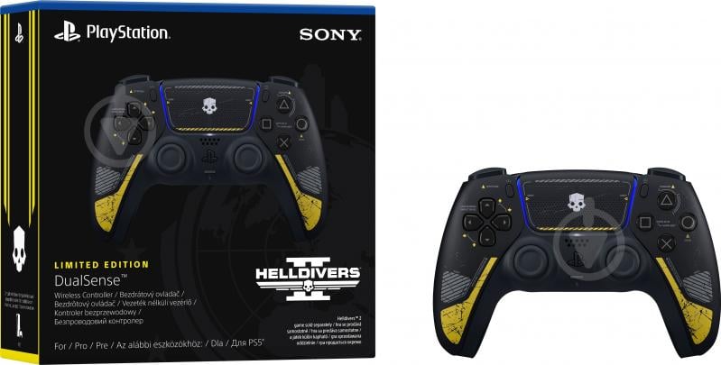 Геймпад бездротовий Sony DualSense для PS5 Helldivers 2 Limited Edition (1000047305) black - фото 2