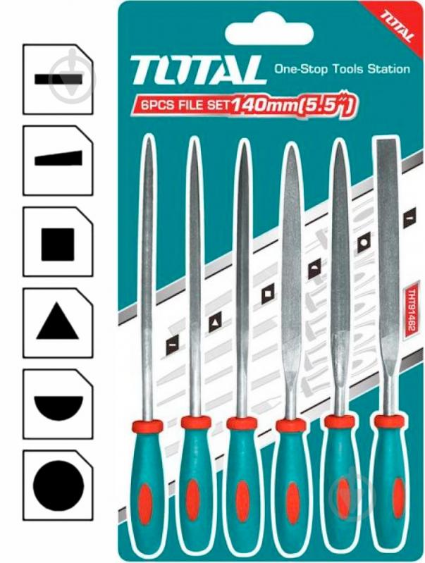 Набір надфілів Total 140 мм. (5,5"), 6 шт. 6 шт. THT91462 - фото 3