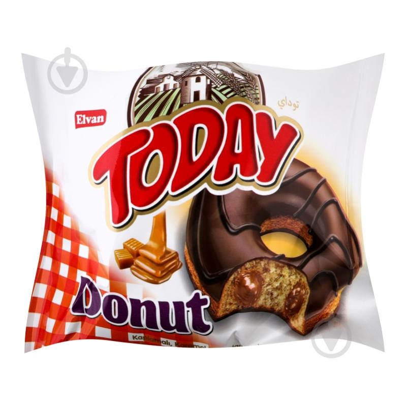 Пончик Elvan в глазури с карамелью Donut Today м/у 50 г 50 г - фото 1 Пончик Elvan в глазури с карамелью Donut Today м/у 50 г 50 г - фото 1