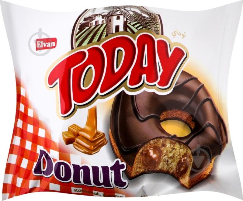 Пончик Elvan в глазури с карамелью Donut Today м/у 50 г 50 г - фото 2 Пончик Elvan в глазури с карамелью Donut Today м/у 50 г 50 г - фото 2
