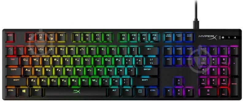 Клавиатура HyperX Alloy Origins Aqua USB RGB US Black (HX-KB6AQX-US) - фото 1