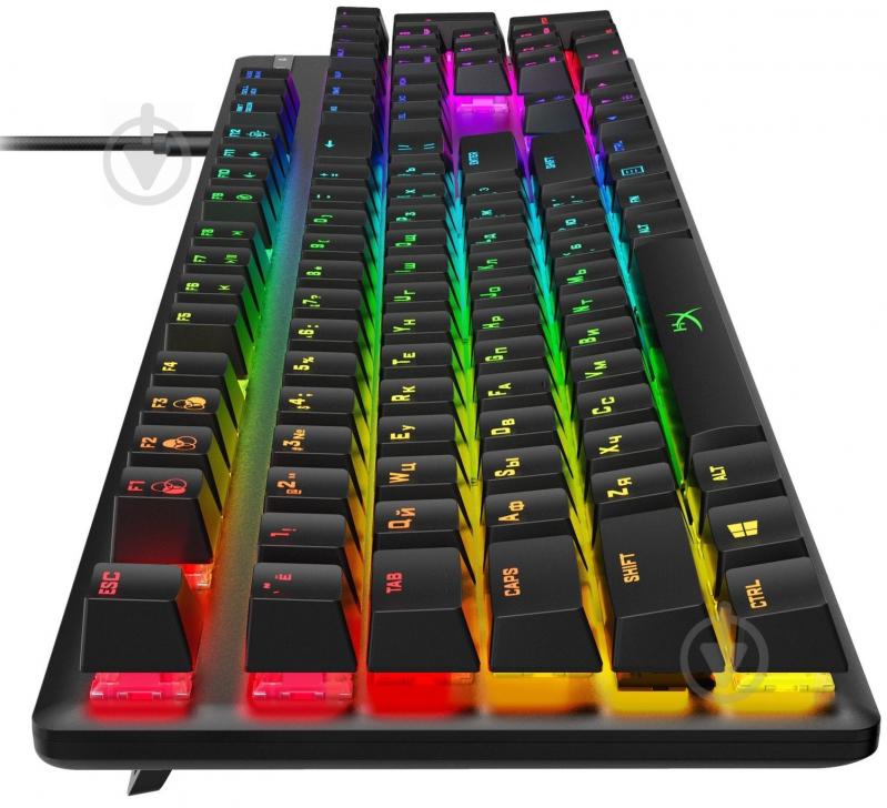 Клавиатура HyperX Alloy Origins Aqua USB RGB US Black (HX-KB6AQX-US) - фото 4