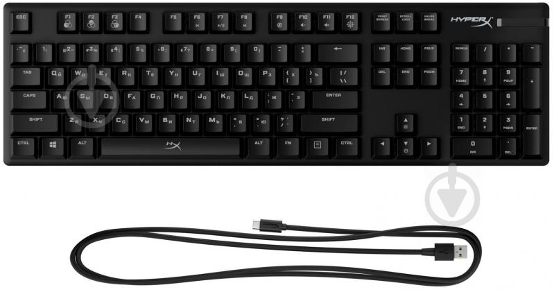 Клавиатура HyperX Alloy Origins Aqua USB RGB US Black (HX-KB6AQX-US) - фото 5