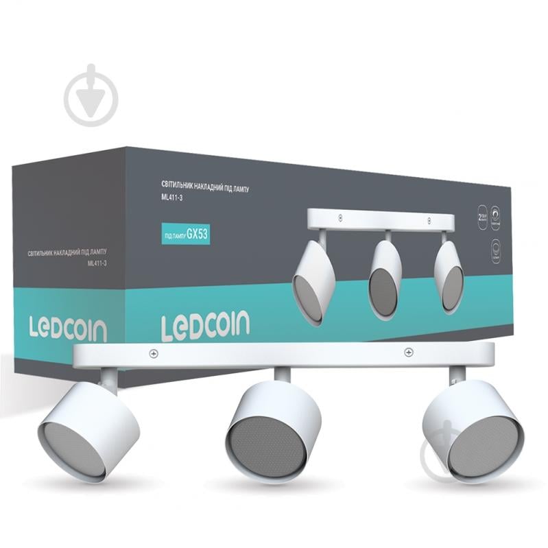 Світильник настінний LEDCOIN GX53 білий ML411-3 - фото 1