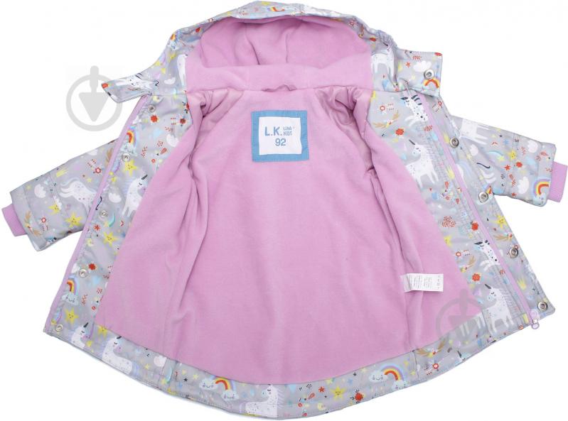 Куртка дитяча для дівчинки Luna Kids LK-201-4 р.92 різнокольоровий - фото 7