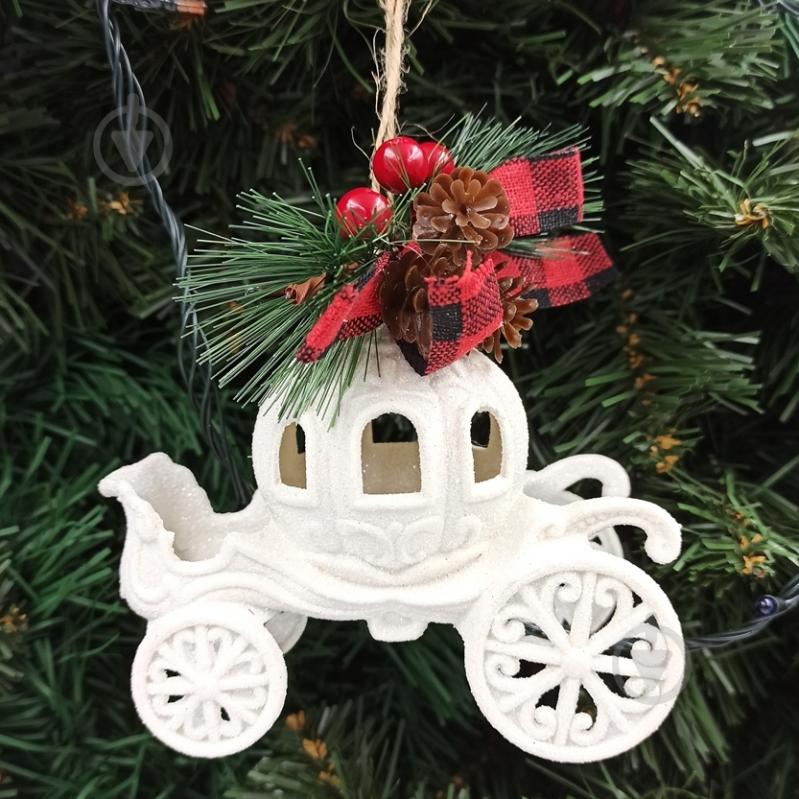 Елочная игрушка Карета E09024 12 см - фото 2