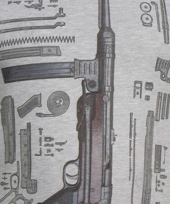 Футболка P1G MP-40 SUBMACHINE GUN LEGEND [1232] Iron Grey UA281-UA281-29891-IG-MP р. L - фото 3