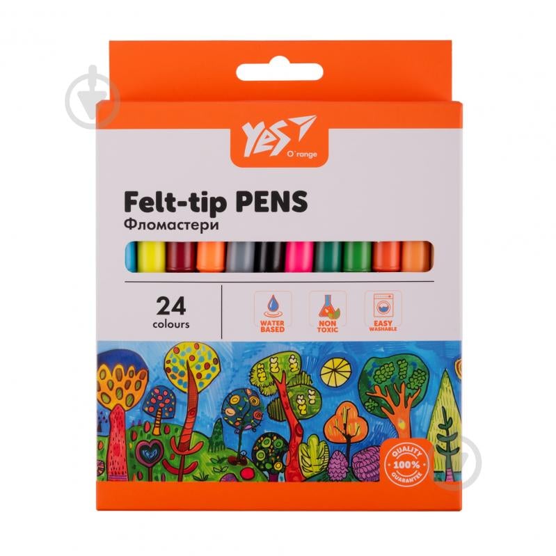 Набір фломастерів 24 кольори Orange Line YES - фото 1